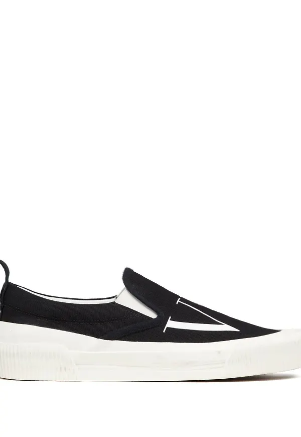 Valentino Garavani VLTN slip on-sneakers - Svart