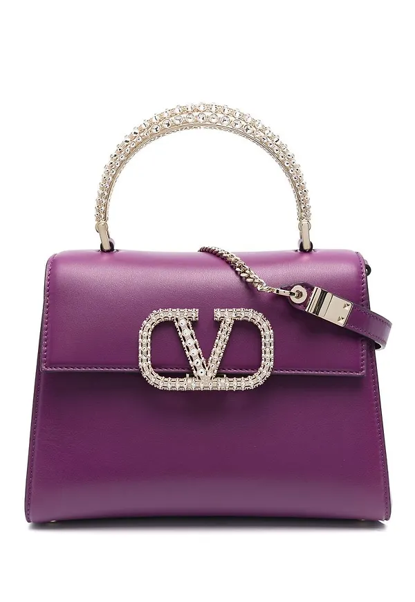Valentino Garavani VSling totebag med strass - Lila