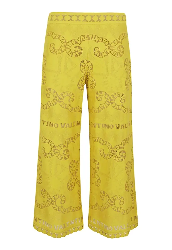 Valentino Garavani Wide Trousers Gul, Dam