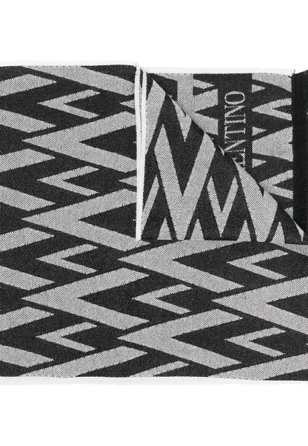 Valentino halsduk med monogram - Svart
