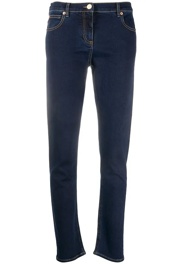 Valentino halvhöga skinny-jeans - Blå