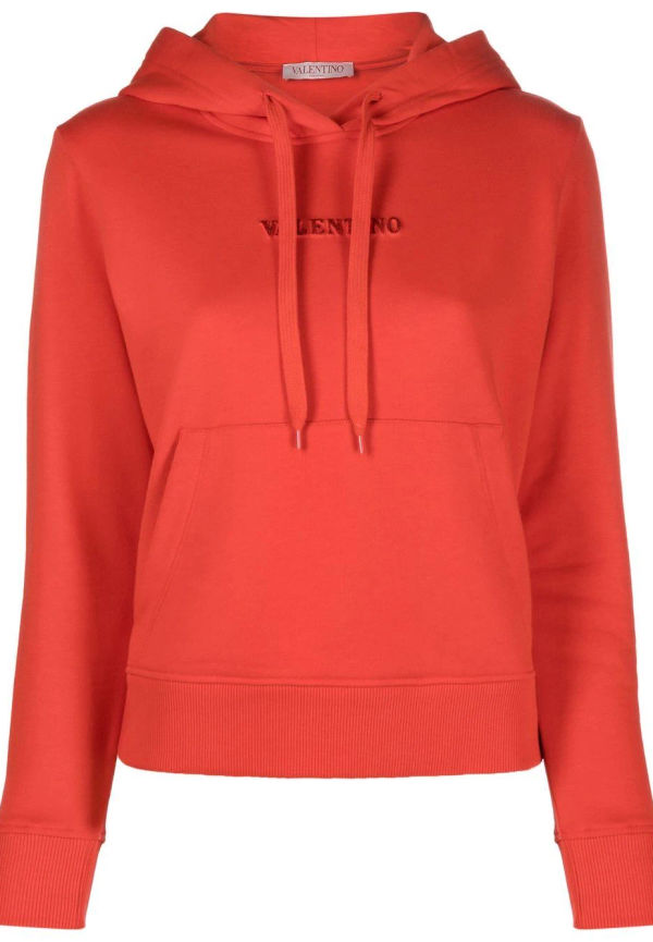 Valentino hoodie med präglad logotyp - Röd