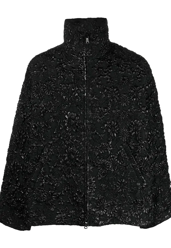 Valentino jacka i blommig jacquard - Svart