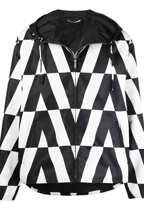 Valentino jacka med huva - Svart