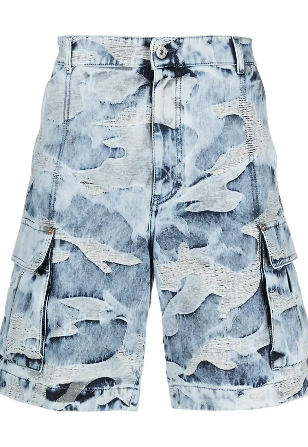 Valentino kamouflagemönstrade bermudashorts - Blå