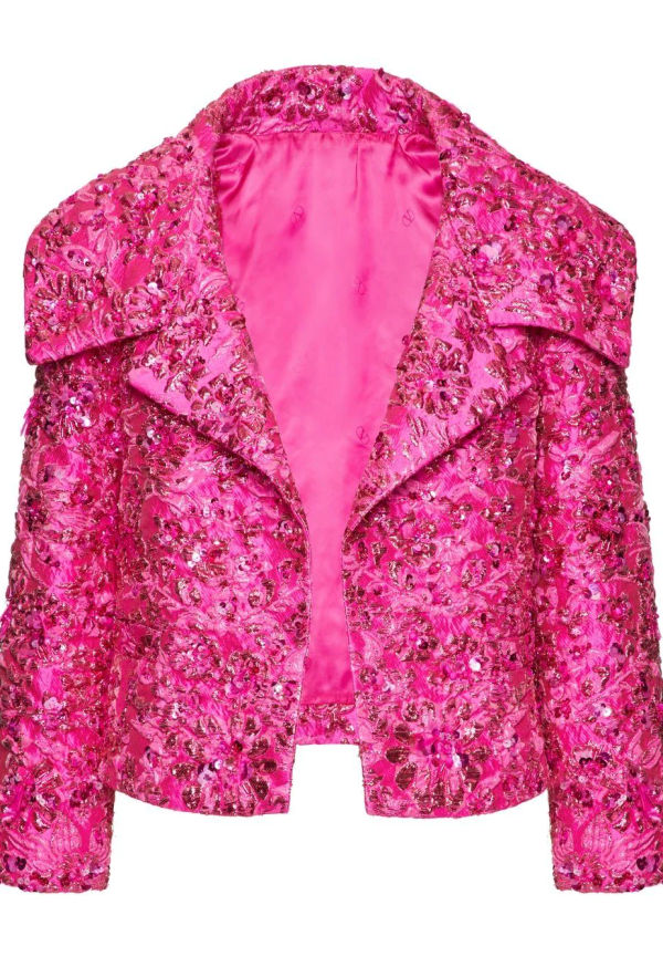 Valentino kort jacka med strass - Rosa