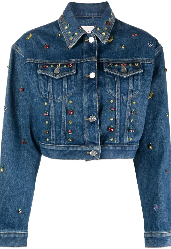 Valentino kort jeansjacka - Blå