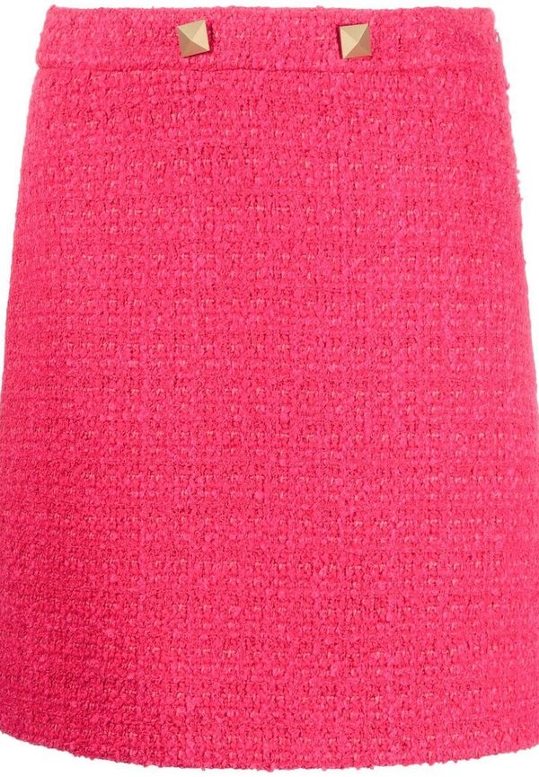 Valentino kort kjol i tweed - Rosa
