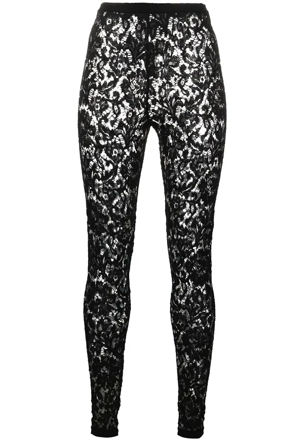Valentino leggings i stretch - Svart