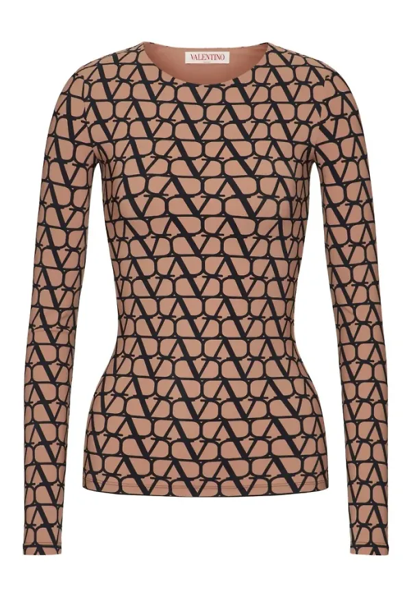 Valentino Long Sleeve Tops Brun, Dam