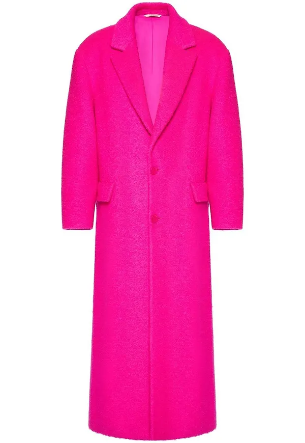 Valentino lång enkelknäppt rock - Rosa