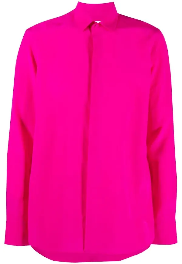 Valentino långärmad sidenskjorta - Rosa