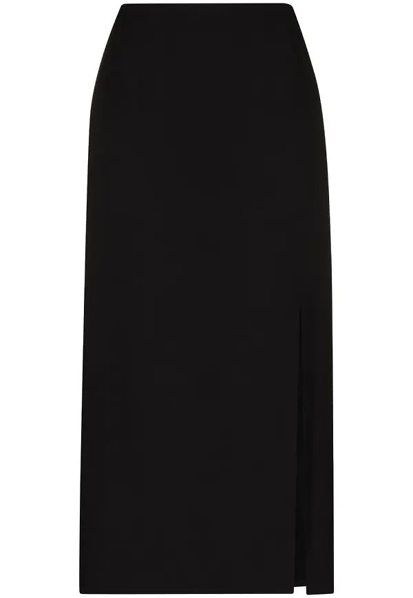 Valentino midikjol med slits - Svart