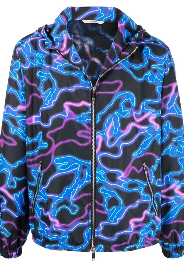 Valentino Neon Camou jacka - Blå