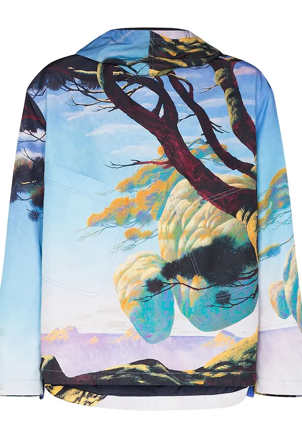 Valentino parkas med tryck - Blå