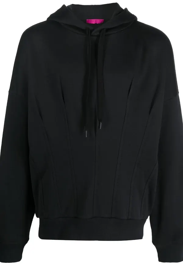 Valentino plisserad hoodie - Blå
