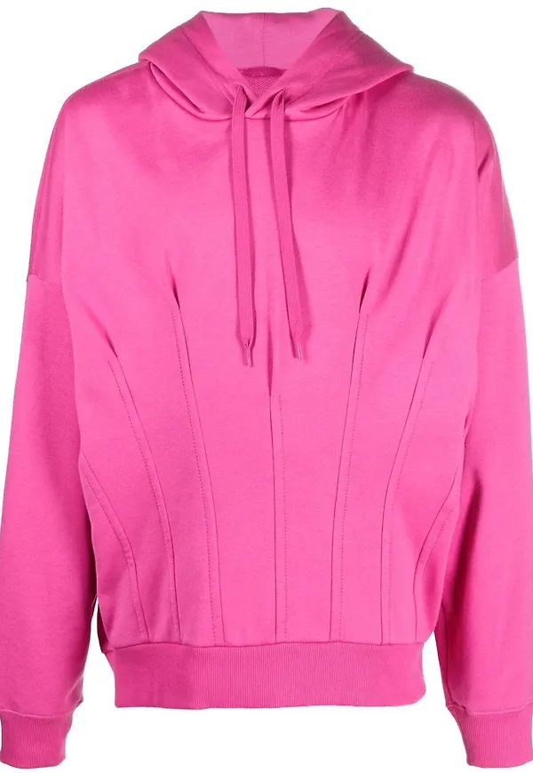 Valentino plisserad hoodie - Rosa