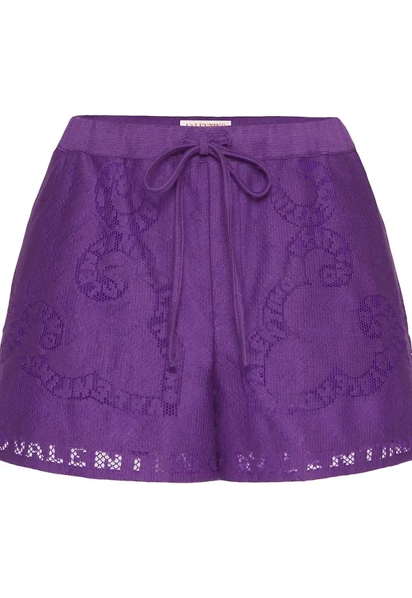 Valentino pointelle spetsshorts - Lila