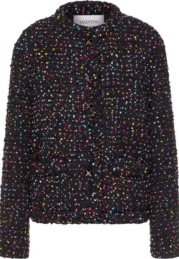 Valentino Pois tweedjacka - Svart