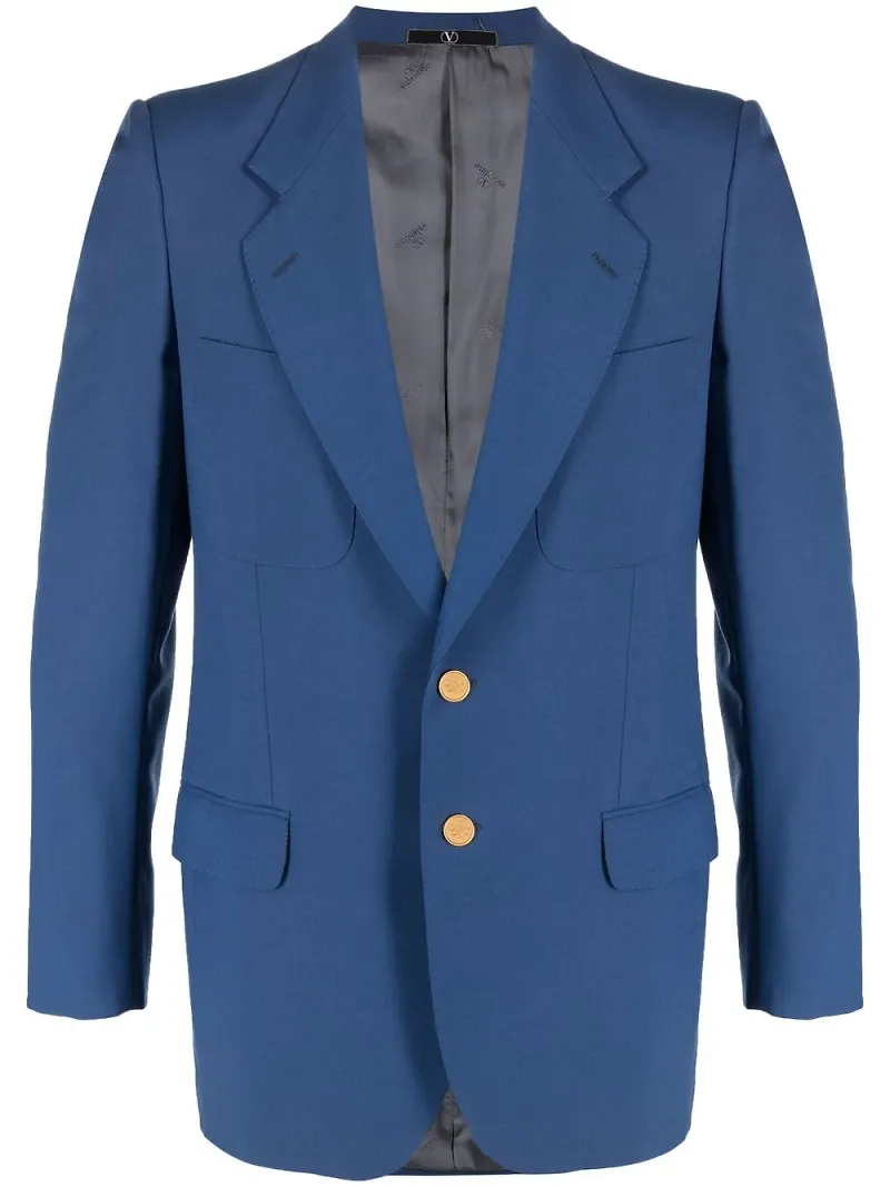 Valentino Pre-Owned 1984 Los Angeles Olympics blazer med trubbiga slag - Blå