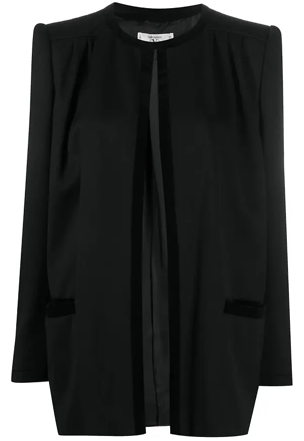 Valentino Pre-Owned draperad jacka från 1980-talet - Svart