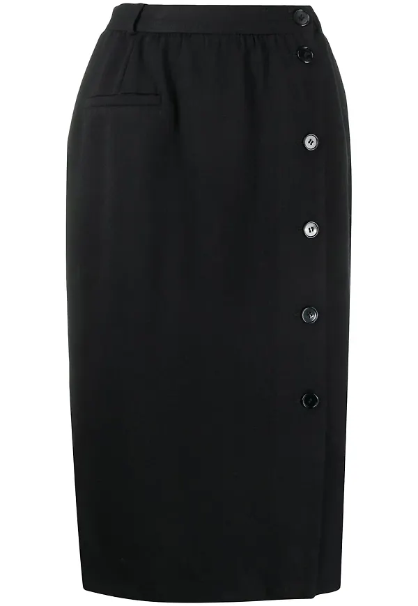 Valentino Pre-Owned midikjol från 1970-talet - Svart