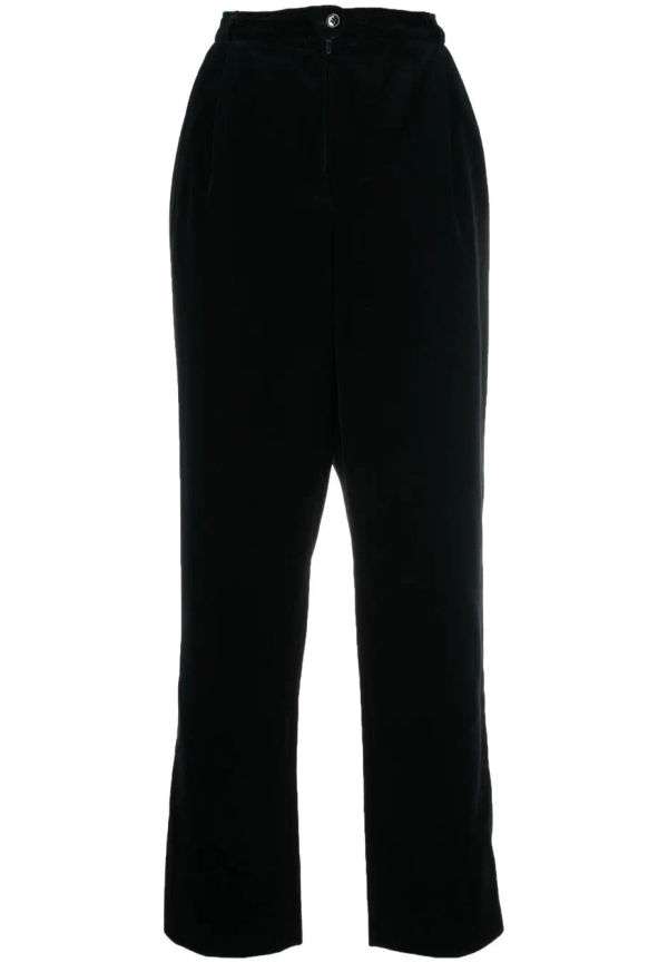 Valentino Pre-Owned raka sammetsbyxor från 1980-talet - Svart
