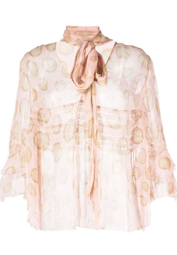 Valentino Pre-Owned sidenblus från 1990-talet - Rosa