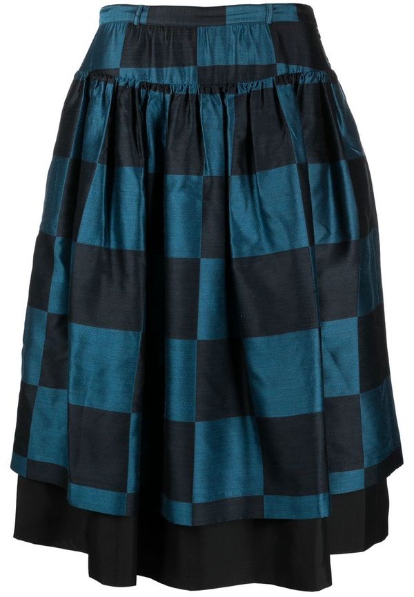 Valentino Pre-Owned sidenkjol från 1980-talet - Svart