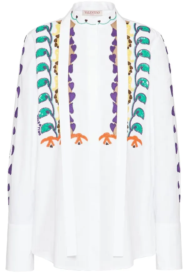 Valentino pärlprydd t-shirt - K81