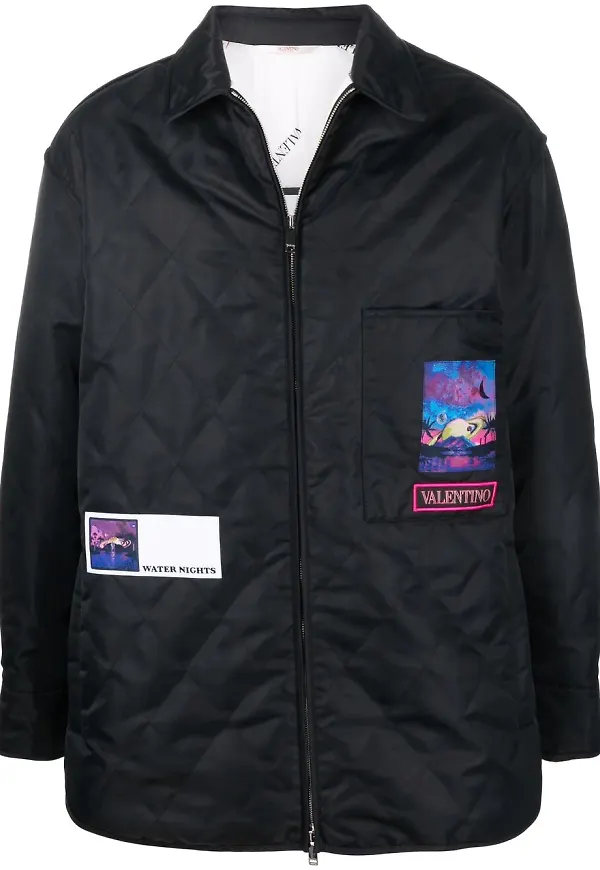 Valentino quiltad skjortjacka - Svart