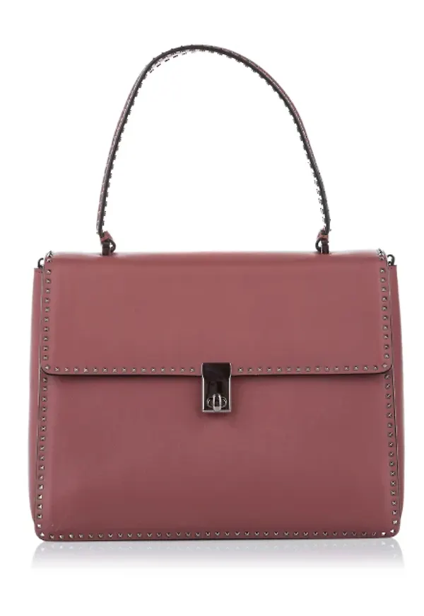 Valentino Rockstud Leather Satchel