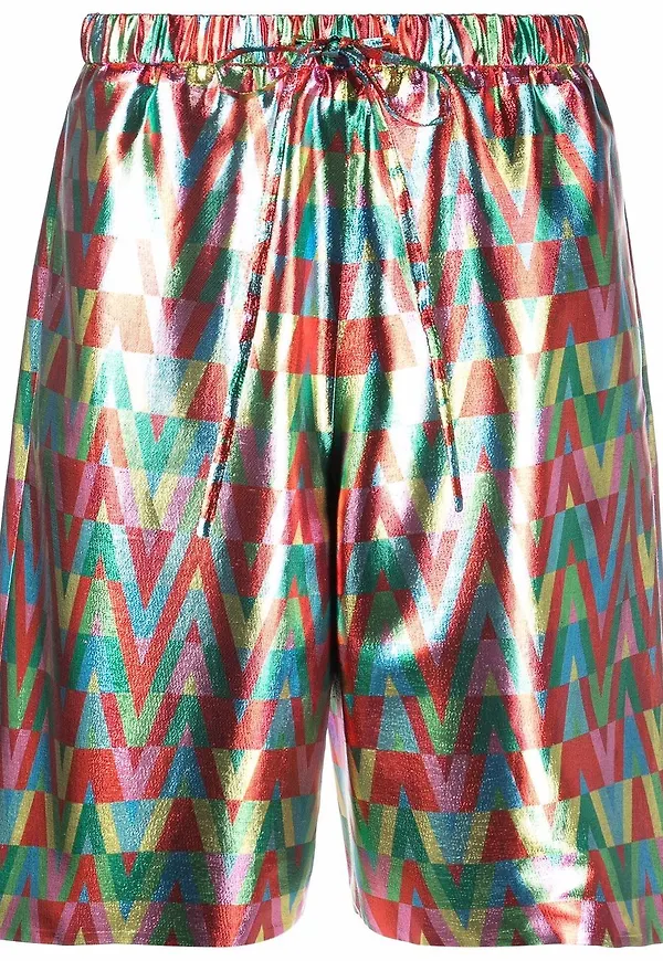 Valentino shorts med tryck - Röd