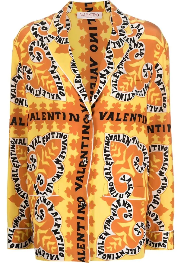 Valentino skjorta med logotyp - Orange