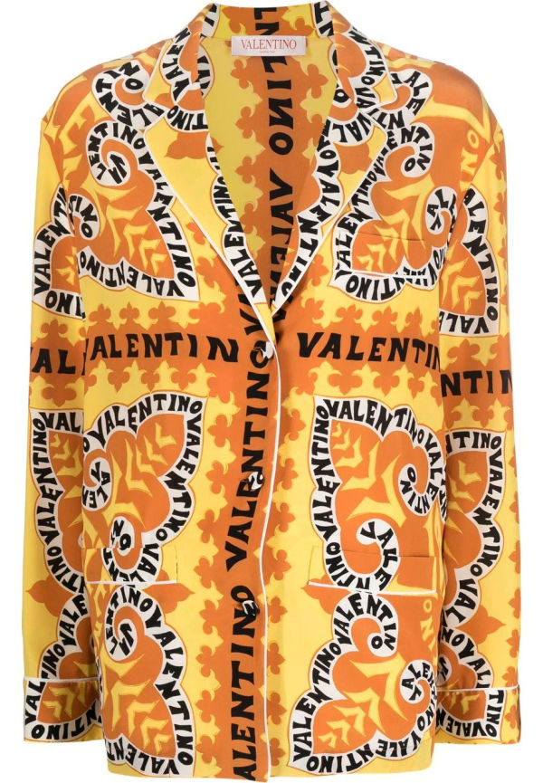 Valentino skjorta med logotyp - Orange
