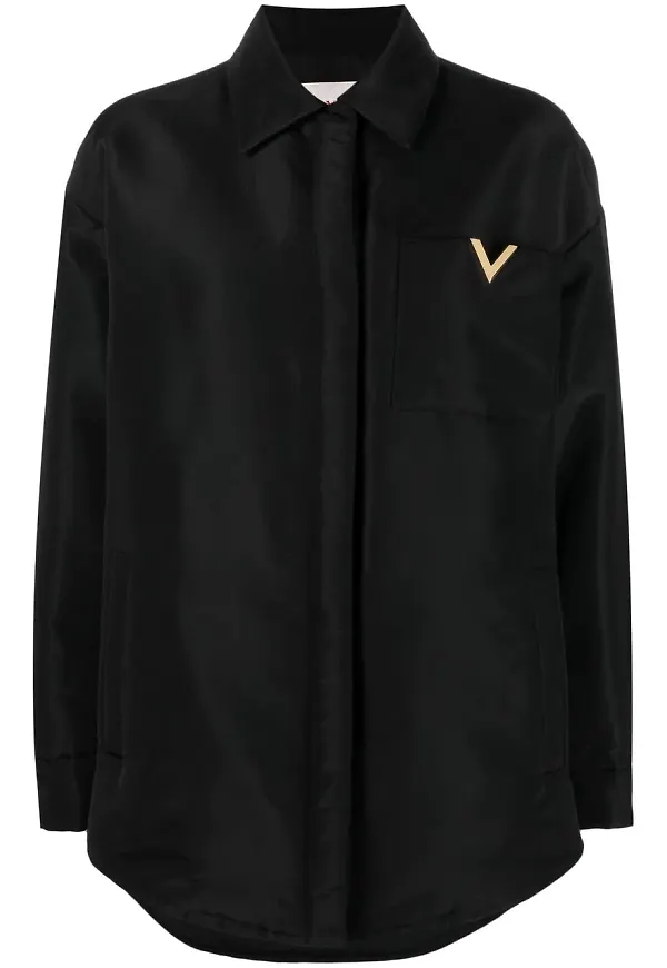 Valentino skjortjacka i siden - Svart