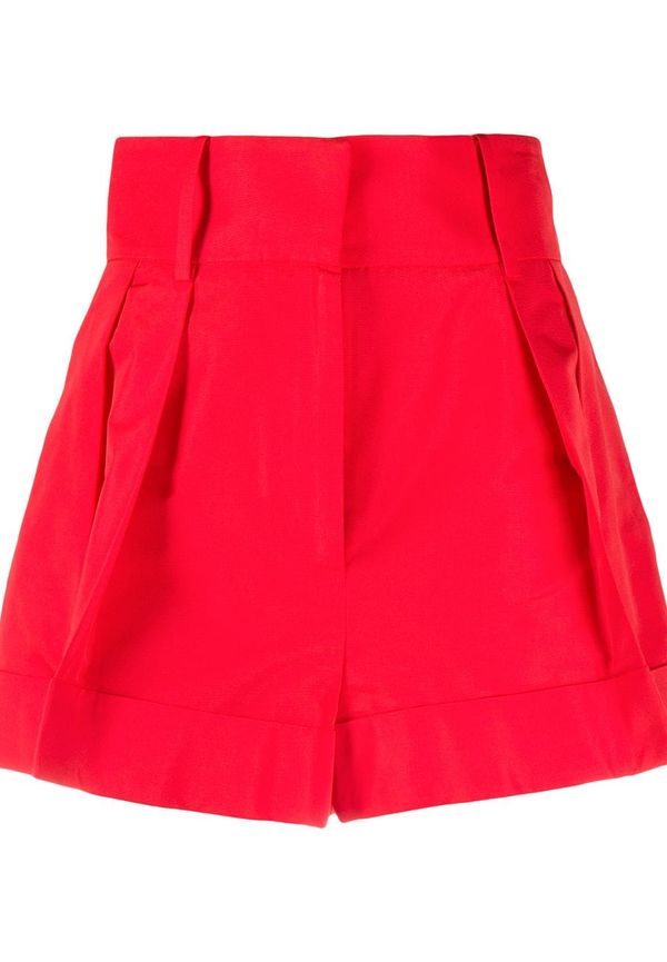 Valentino skräddade shorts med veck - Orange