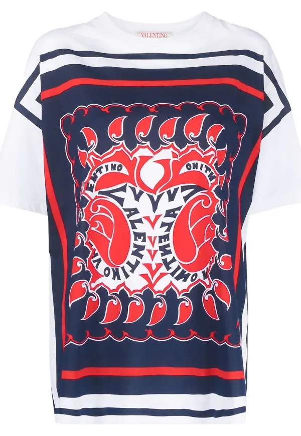 Valentino t-shirt med grafiskt tryck - Vit
