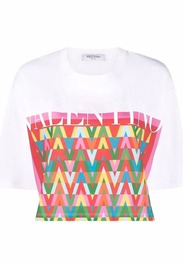 Valentino t-shirt med optiskt tryck - Vit