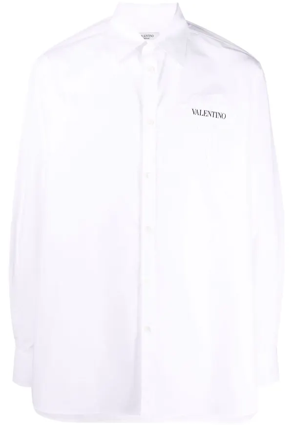 Valentino t-shirtklänning med blomapplikation - Vit