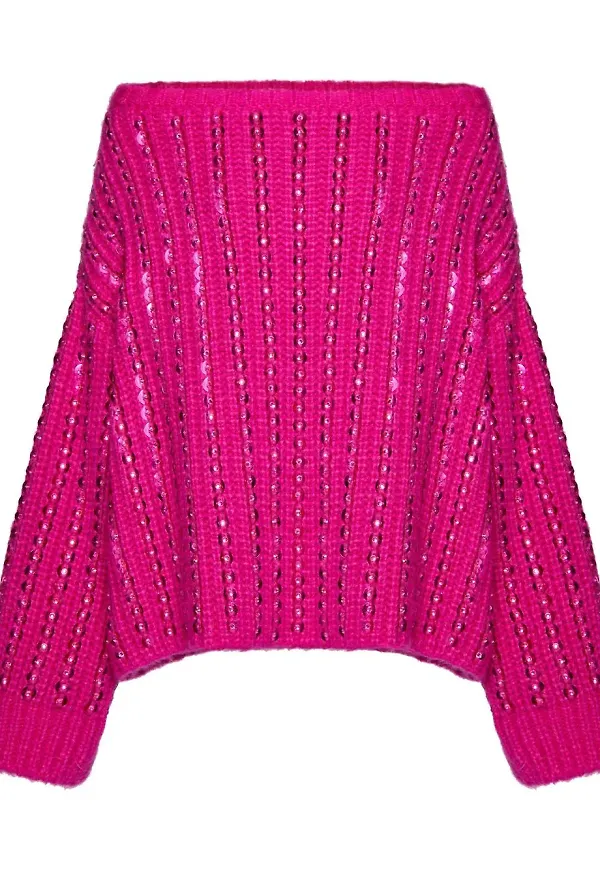 Valentino tröja med brodyr - Rosa