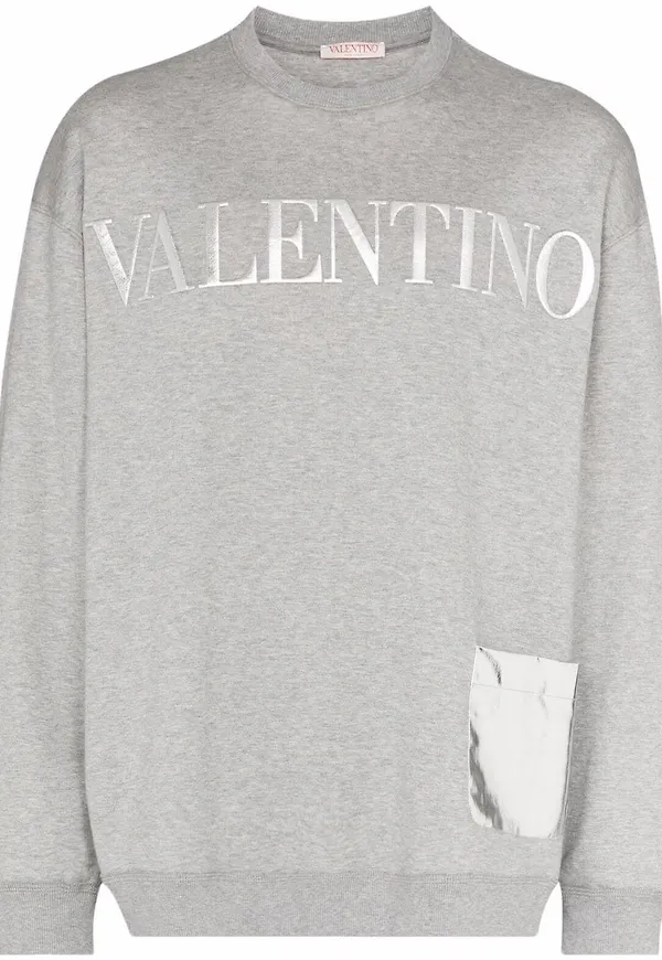 Valentino tröja med rundad hals - Grå