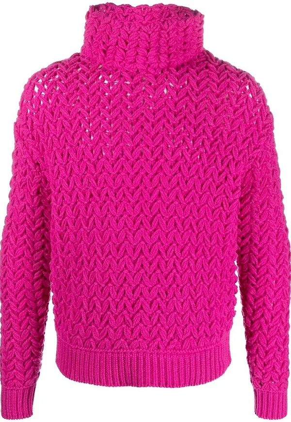 Valentino tröja med trattkrage - Rosa