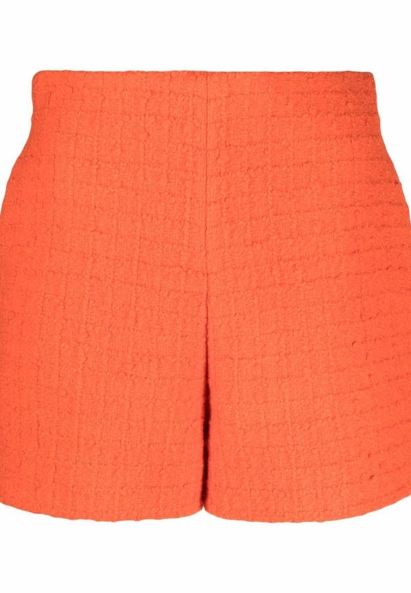 Valentino tweedshorts med hög midja - Orange