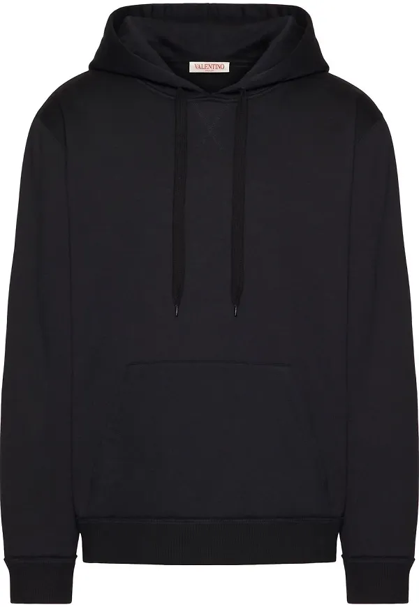 Valentino Untitled hoodie med nitar - Svart
