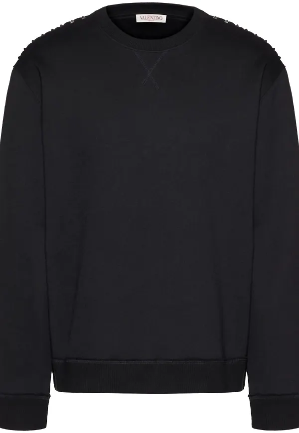 Valentino Untitled sweatshirt med nitar - Svart
