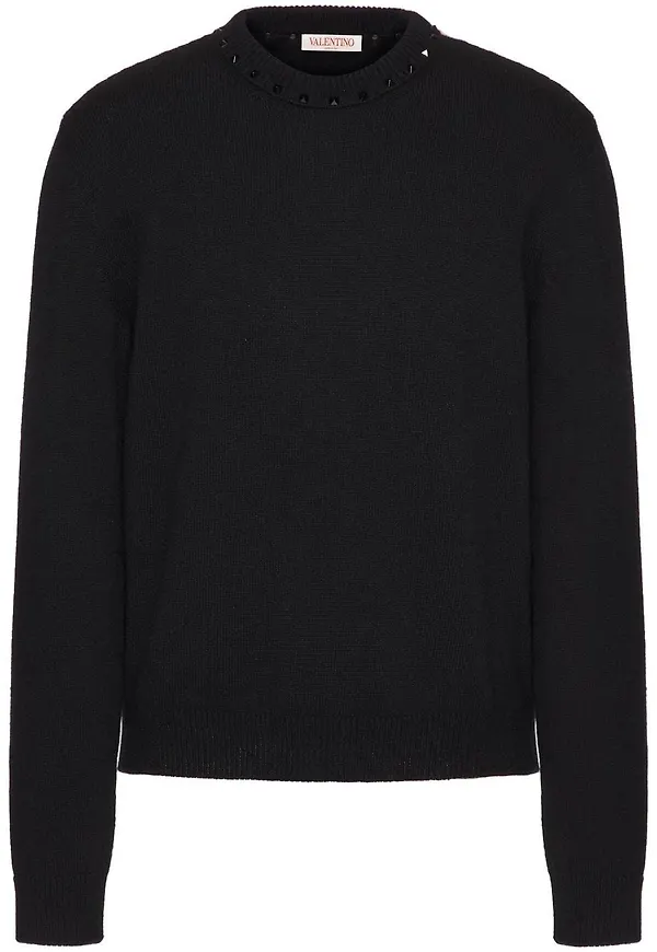 Valentino Untitled tröja med nitar - Svart