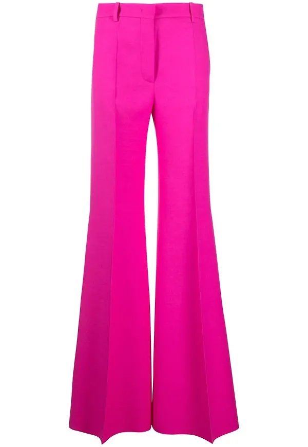 Valentino utsvängda finbyxor - Rosa