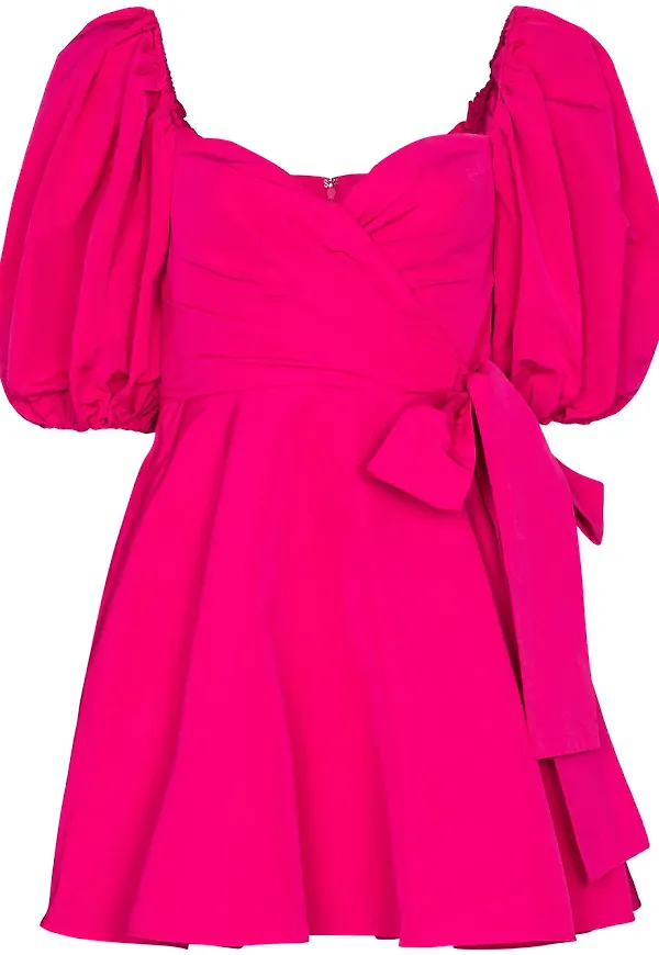 Valentino v-ringad miniklänning - Rosa