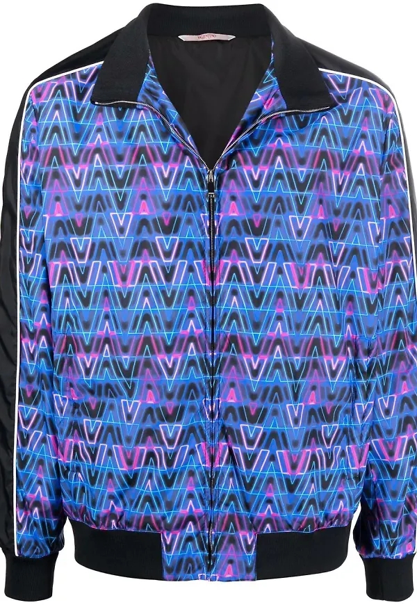 Valentino V Neon Optical träningsjacka - Blå
